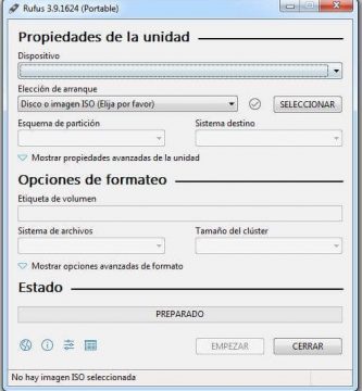 crear usb booteable con rufus